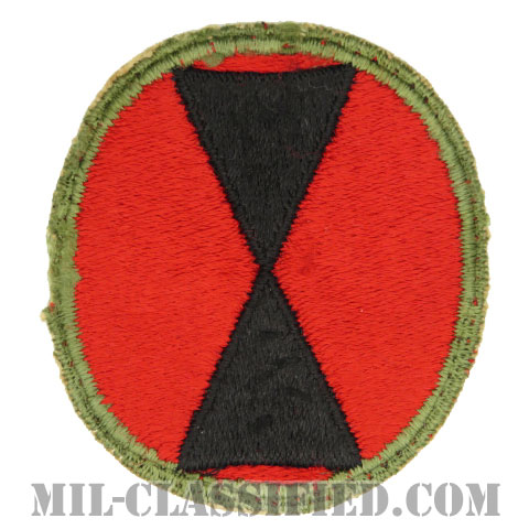 第7歩兵師団（7th Infantry Division）[カラー/カットエッジ/パッチ/中古1点物]の画像