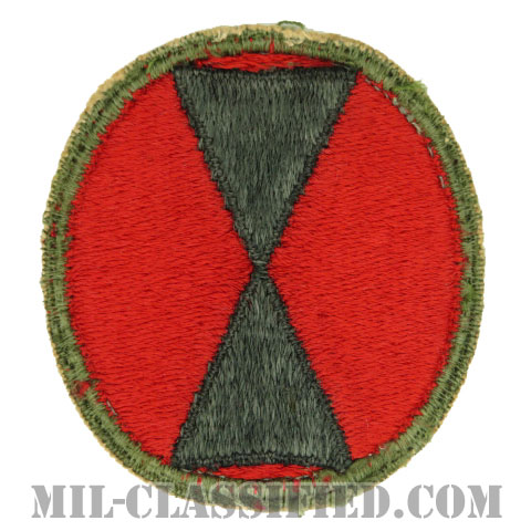 第7歩兵師団（7th Infantry Division）[カラー/カットエッジ/パッチ/中古1点物]の画像