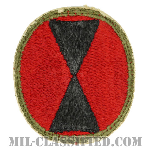 第7歩兵師団（7th Infantry Division）[カラー/カットエッジ/パッチ/中古1点物]の画像