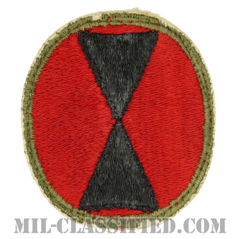 第7歩兵師団（7th Infantry Division）[カラー/カットエッジ/パッチ/中古1点物]画像
