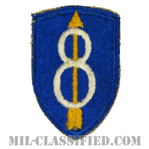 第8歩兵師団（8th Infantry Division）[カラー/カットエッジ/パッチ/中古1点物]の画像