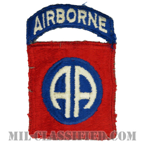 第82空挺師団（82nd Airborne Division）[カラー/カットエッジ/パッチ/エアボーンタブ付ワンピースタイプ/中古1点物]の画像