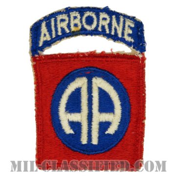 第82空挺師団（82nd Airborne Division）[カラー/カットエッジ/パッチ/エアボーンタブ付ワンピースタイプ/中古1点物]画像