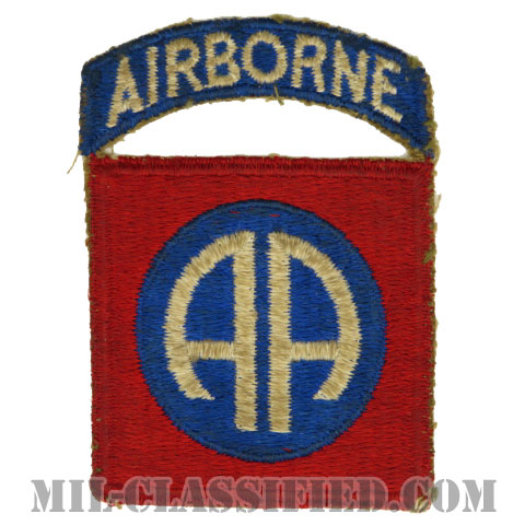 第82空挺師団（82nd Airborne Division）[カラー/カットエッジ/パッチ/エアボーンタブ付ワンピースタイプ/中古1点物]の画像