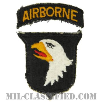 第101空挺師団（101st Airborne Division）[カラー/カットエッジ/パッチ/エアボーンタブ付/中古1点物]画像