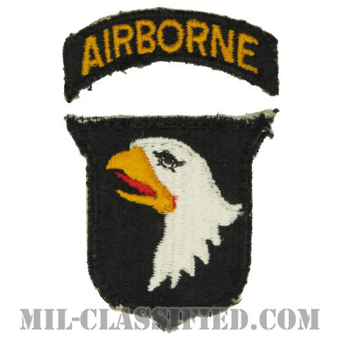 第101空挺師団（101st Airborne Division）[カラー/カットエッジ/パッチ/エアボーンタブ付/中古1点物]の画像