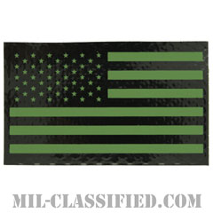 星条旗 グリーン（フォワード）（USA Flag (Forward)）[IR（赤外線）反射素材/ベルクロ付パッチ]画像