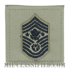 空軍最先任上級曹長（Chief Master Sergeant of the Air Force (CMSAF)）[ABU/空軍階級章/ベルクロ付パッチ]の画像