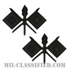 通信科章（Signal Corps）[サブデュード（ブラックメタル）/兵科章/バッジ/ペア（2個1組）]画像