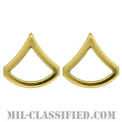 上等兵（Private First Class (PFC)）[カラー/階級章/バッジ/ペア（2個1組）]の画像