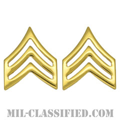 軍曹（Sergeant (SGT)）[カラー/階級章/バッジ/ペア（2個1組）]の画像