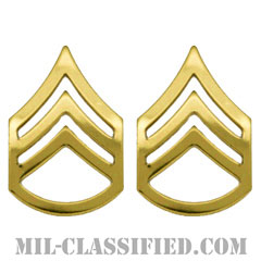 二等軍曹（Staff Sergeant (SSG)）[カラー/階級章/バッジ/ペア（2個1組）]画像