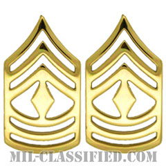 先任曹長（First Sergeant (1SG)）[カラー/階級章/バッジ/ペア（2個1組）]の画像