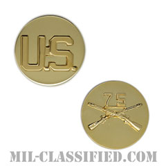 第75レンジャー連隊歩兵科章（75th Ranger Regiment and U.S. Letters）[カラー/兵科章U.S.章セット（下士官用）/バッジ/ペア（2個1組）]の画像