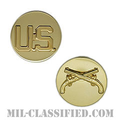 憲兵科章（Military Police Corps Branch and U.S. Letters）[カラー/兵科章U.S.章セット（下士官用）/バッジ/ペア（2個1組）]の画像