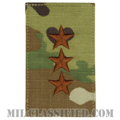 中将（Lieutenant General (LTG)）[OCP（7C）/空軍階級章/ベルクロ付パッチ]の画像