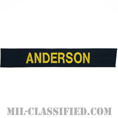 ANDERSON [カバーオール用/ゴールド刺繍/海軍ネームテープ/生地テープパッチ]画像