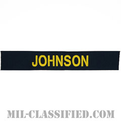 JOHNSON [カバーオール用/ゴールド刺繍/海軍ネームテープ/生地テープパッチ]画像