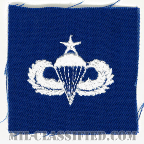 空挺章 (シニア)（Parachutist Badge, Senior）[カラー/空軍ブルー生地/パッチ]の画像