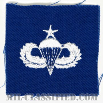 空挺章 (シニア)（Parachutist Badge, Senior）[カラー/空軍ブルー生地/パッチ]画像