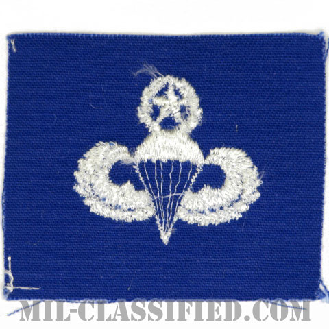 空挺章 (マスター)（Parachutist Badge, Master）[カラー/空軍ブルー生地/パッチ]画像