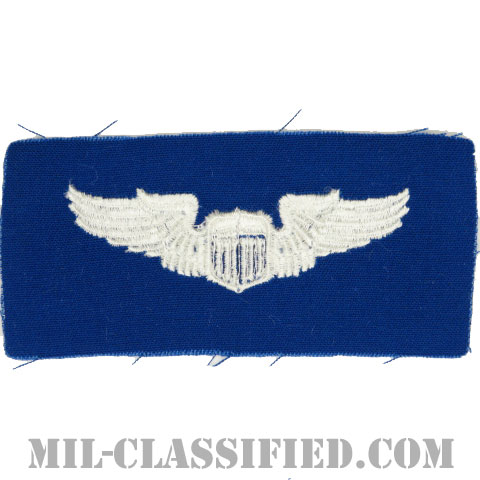 航空機操縦士章 (パイロット)（Air Force Pilot Badge）[カラー/空軍ブルー生地/パッチ]画像