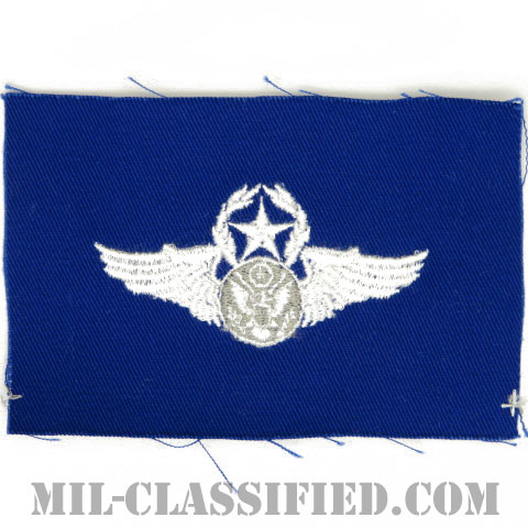 航空機搭乗員章 (下士官用マスター・エアクルー)（Air Force Enlisted Master Aircrew Badge）[カラー/空軍ブルー生地/パッチ]の画像