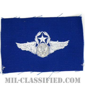 航空機搭乗員章 (下士官用マスター・エアクルー)（Air Force Enlisted Master Aircrew Badge）[カラー/空軍ブルー生地/パッチ]画像