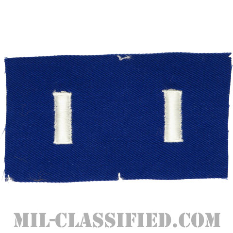 中尉（First Lieutenant (1LT)）[カラー/空軍ブルー生地/階級章/ペア（2枚1組）]画像