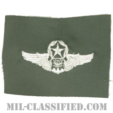 航空士章 (ナビゲーター・マスター)（Navigator/Observer Badge, Master）[カラー/空軍セージグリーン生地/パッチ]画像