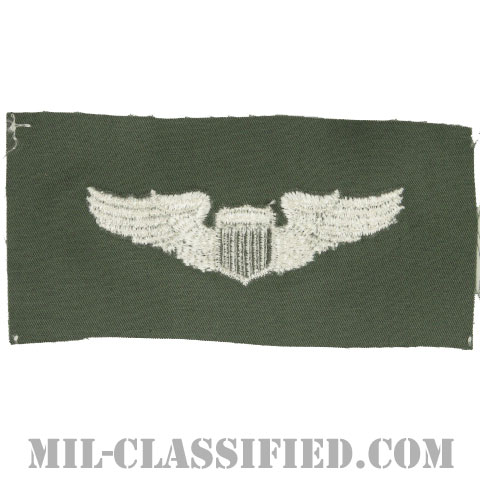 航空機操縦士章 (パイロット)（Air Force Pilot Badge）[カラー/空軍セージグリーン生地/パッチ]画像