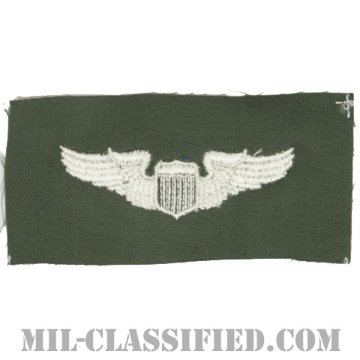 航空機操縦士章 (パイロット)（Air Force Pilot Badge）[カラー/空軍セージグリーン生地/パッチ]画像