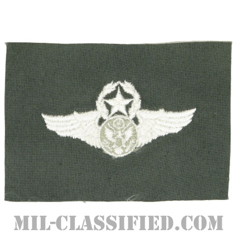 航空機搭乗員章 (下士官用マスター・エアクルー)（Aircrew Enlisted Badge, Master）[カラー/空軍セージグリーン生地/パッチ]画像