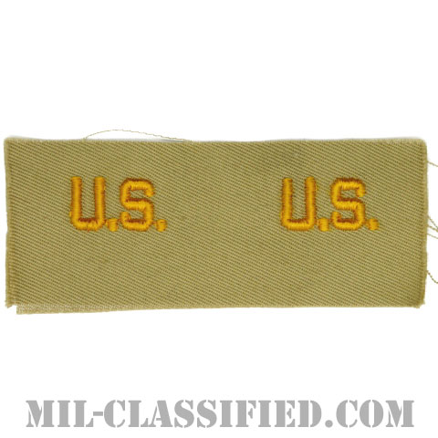 U.S.章（U.S. Letters Insignia）[カラー/カーキ生地/兵科章/ペア（2枚1組）]の画像
