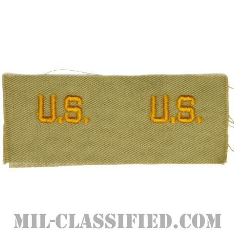 U.S.章（U.S. Letters Insignia）[カラー/カーキ生地/兵科章/ペア（2枚1組）]画像