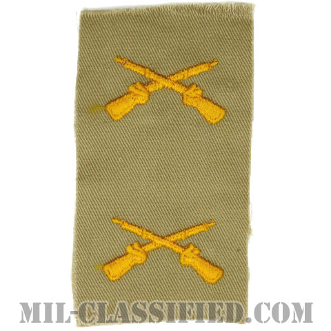 歩兵科章（Infantry Branch Insignia）[カラー/カーキ生地/兵科章/ペア（2枚1組）]の画像
