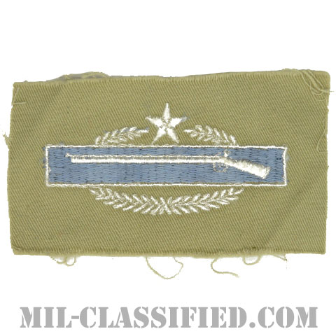 戦闘歩兵章 (セカンド)（Combat Infantryman Badge (CIB), Second Award）[カラー/カーキ生地/パッチ]の画像