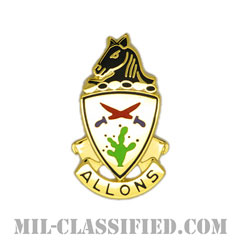 第11機甲騎兵連隊（11th Armored Cavalry Regiment）[カラー/クレスト（Crest・DUI・DI）バッジ]の画像