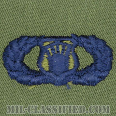 航空交通管制章 (ベーシック)（Air Traffic Control Badge, Basic）[サブデュード/ブルー刺繍/パッチ]の画像