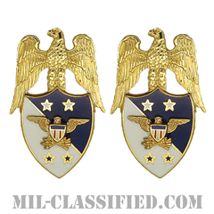 アメリカ統合参謀本部議長補佐官（Aide to the Chairman of the Joint Chiefs of Staff）[カラー/兵科章（将校用）/バッジ/ペア（2個1組）]の画像