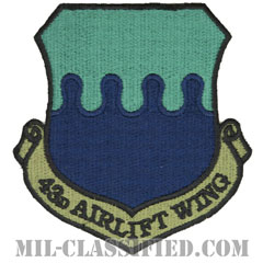 第43空輸航空団（43rd Airlift Wing）[サブデュード/カットエッジ/パッチ]画像