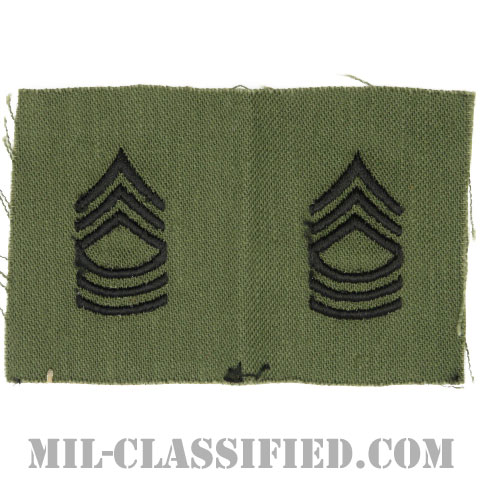 曹長（Master Sergeant (MSG)）[サブデュード/1960s/コットン100％/パッチ/ペア（2枚1組）]の画像