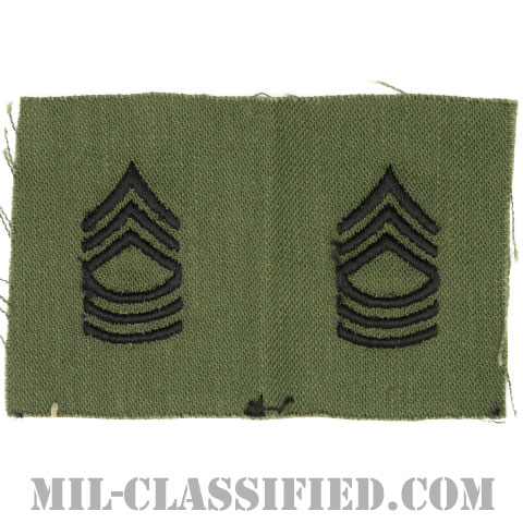曹長（Master Sergeant (MSG)）[サブデュード/1960s/コットン100％/パッチ/ペア（2枚1組）]画像