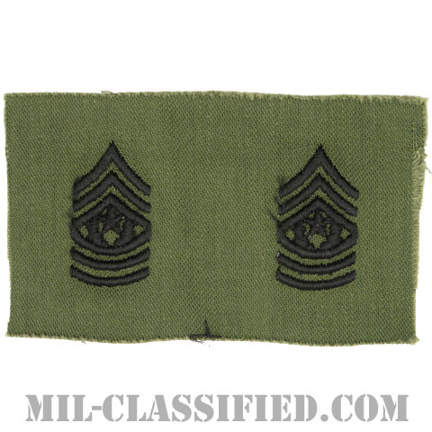 最先任上級曹長（Command Sergeant Major (CSM)）[サブデュード/1960s/コットン100％/パッチ/ペア（2枚1組）]の画像