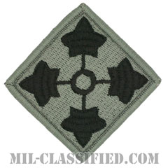 第4歩兵師団（4th Infantry Division）[UCP（ACU）/メロウエッジ/ベルクロ付パッチ]の画像