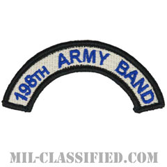 第198音楽隊タブ（198th Army Band Tab）[カラー/メロウエッジ/パッチ]画像