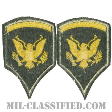 特技兵 (SP2)（Specialist 2nd Class）[カラー（グリーン）/カットエッジ/階級章（1955-1959）/パッチ/ペア（2枚1組）]画像
