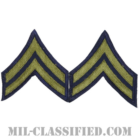 伍長（Corporal (CPL)）[カットエッジ/階級章（1951-1959）/パッチ/ペア（2枚1組）]の画像