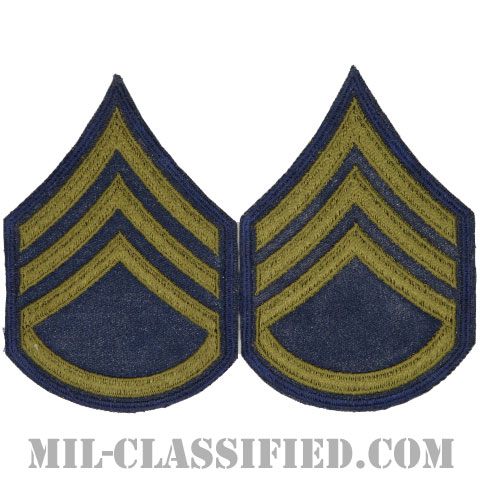 軍曹（Sergeant (SGT)）[カットエッジ/階級章（1951-1959）/パッチ/ペア（2枚1組）]の画像