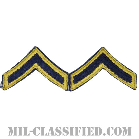 一等兵 (戦闘員)（Private First Class (PFC) Combat）[カットエッジ/階級章（1948-1951）/パッチ/ペア（2枚1組）]の画像